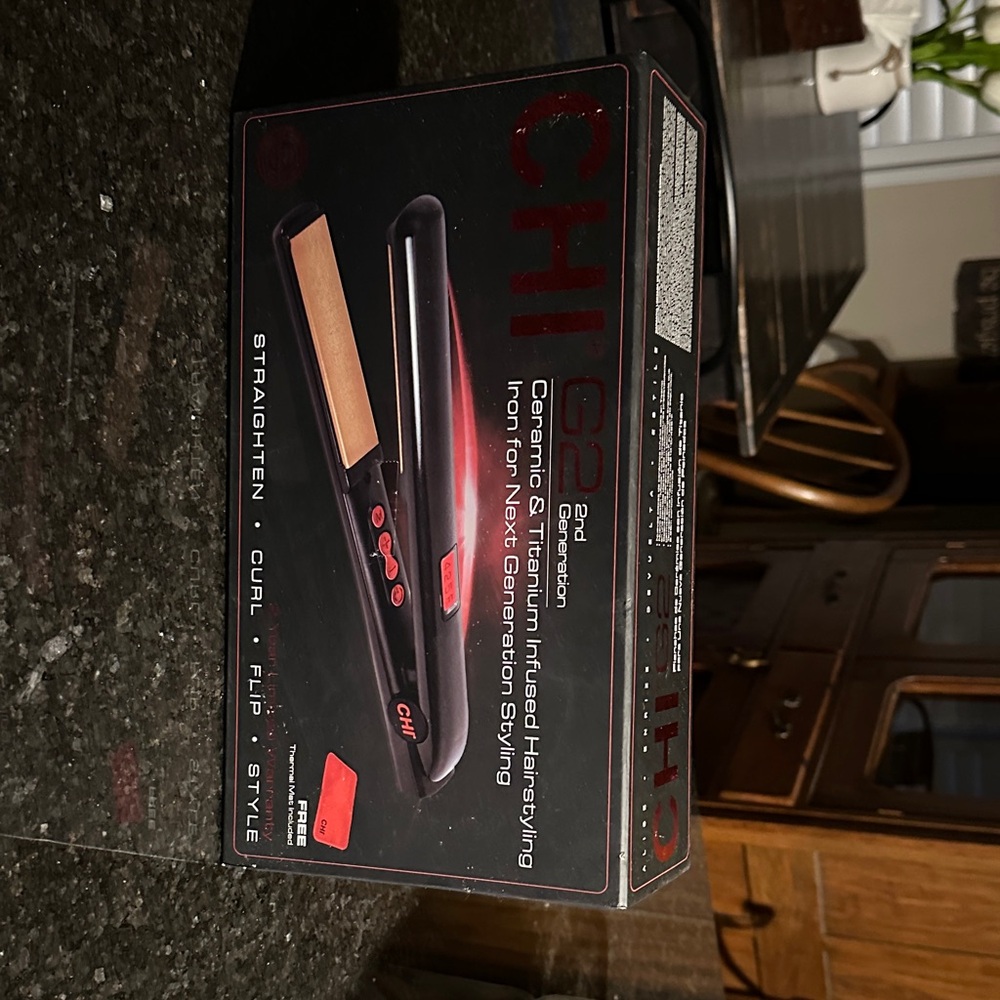 CHI 2nd Gen Ceramic & Titanium Hair Styling Iron - Black/Red